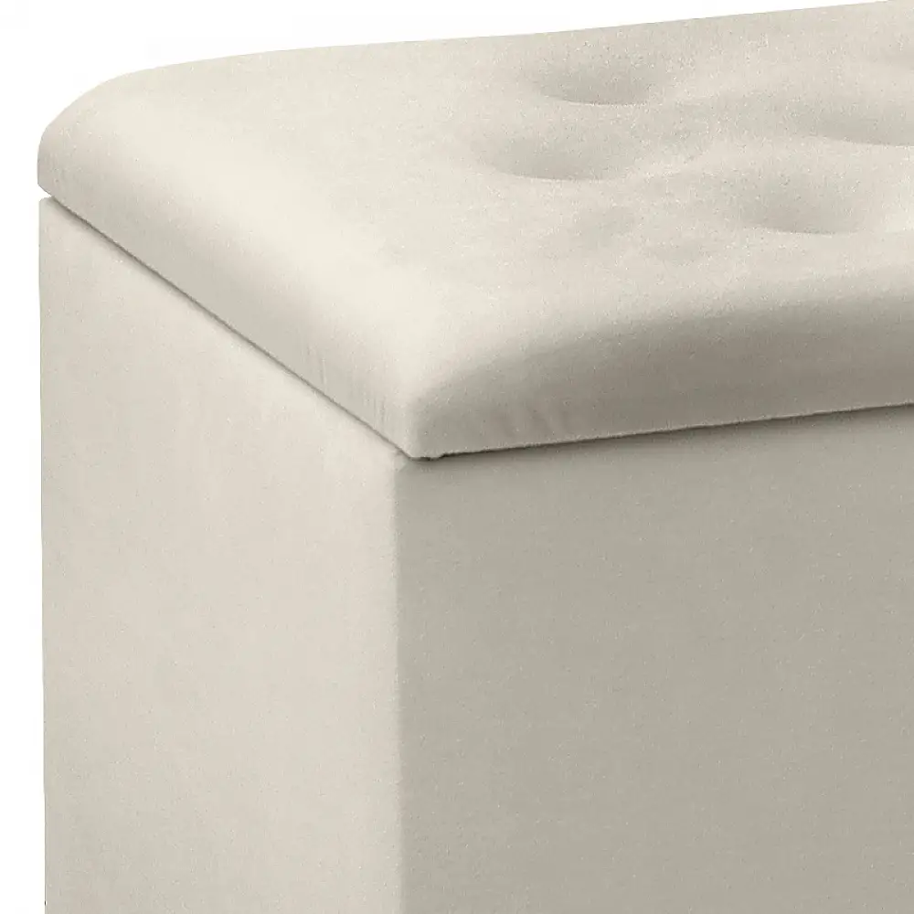 Σκαμπώ - Ταμπουρέ Lotus Megapap βελούδινο χρώμα κρεμ 90x40x50εκ. | GP043-0101,4