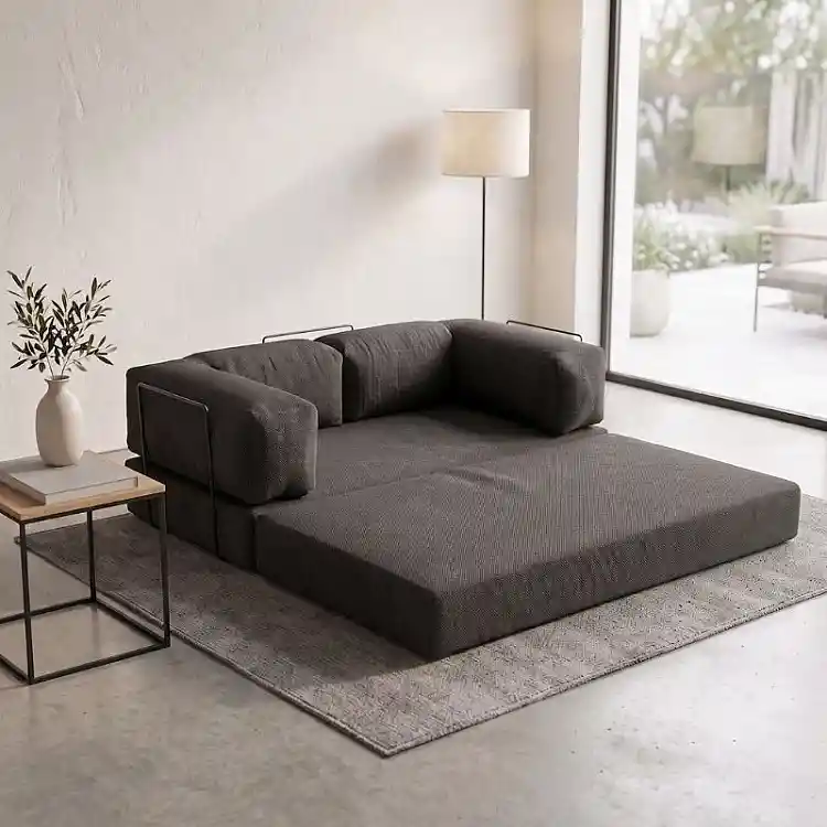 Καναπές - κρεβάτι Comfort Megapap τριθέσιος υφασμάτινος χρώμα ανθρακί 190x95x75εκ. | GP043-0104,1