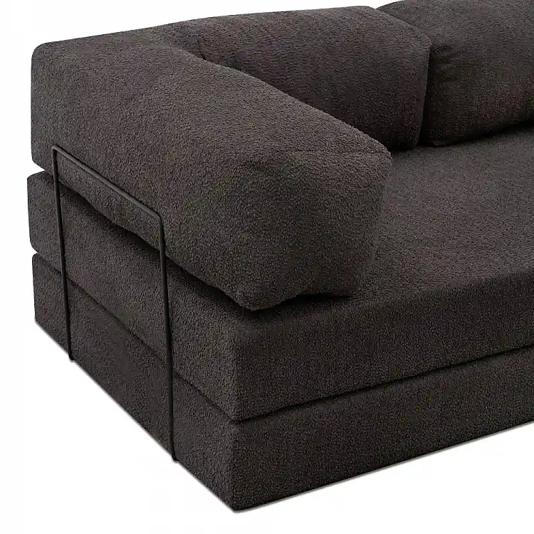 Καναπές - κρεβάτι Comfort Megapap τριθέσιος υφασμάτινος χρώμα ανθρακί 190x95x75εκ. | GP043-0104,1