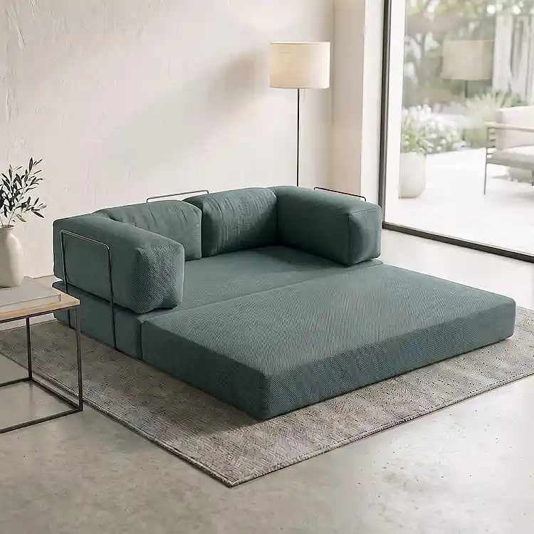 Καναπές - κρεβάτι Comfort Megapap τριθέσιος υφασμάτινος χρώμα μέντα 190x95x75εκ. | GP043-0104,4