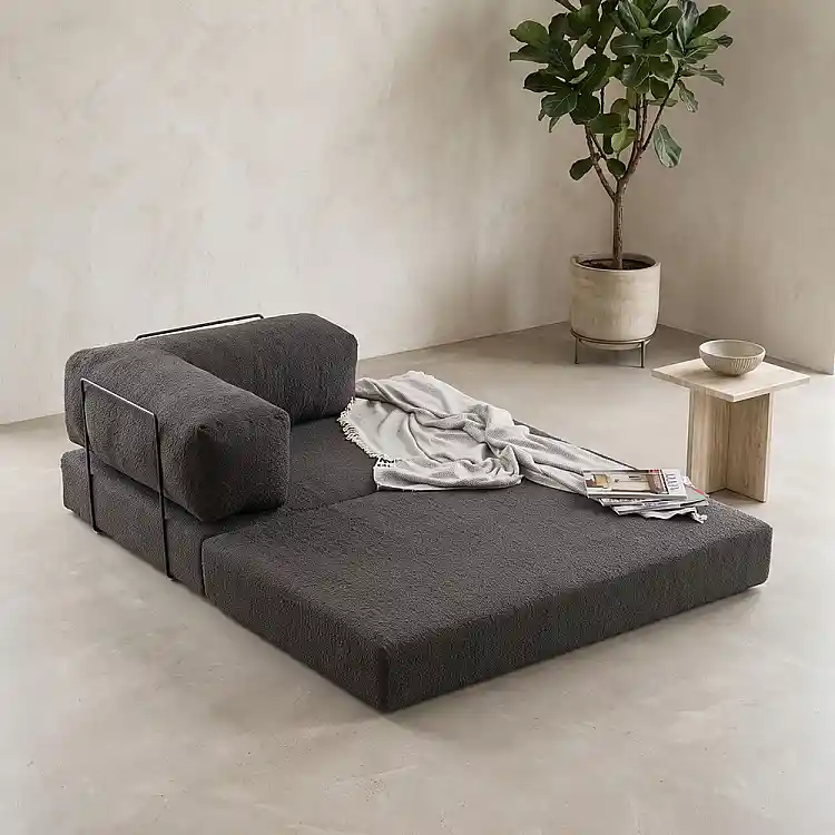 Καναπές - κρεβάτι Comfort Megapap διθέσιος υφασμάτινος χρώμα ανθρακί 140x95x75εκ. | GP043-0105,1