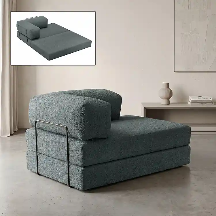Καναπές - κρεβάτι Comfort Megapap διθέσιος υφασμάτινος χρώμα μέντα 140x95x75εκ. | GP043-0105,4