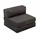 Πολυθρόνα - κρεβάτι Comfort Megapap υφασμάτινη χρώμα ανθρακί 95x95x75εκ. | GP043-0106,1