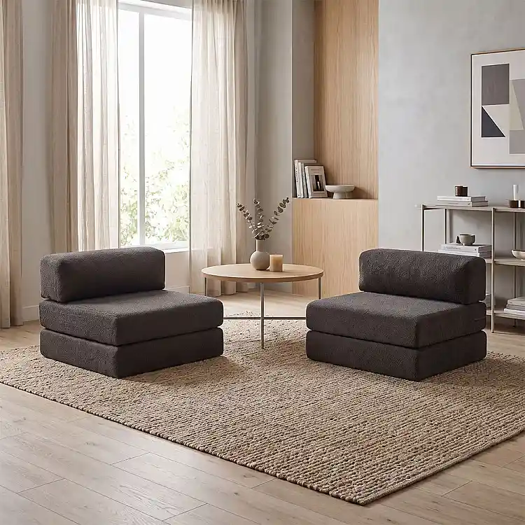 Καναπές - κρεβάτι Comfort Megapap τριθέσιος υφασμάτινος χρώμα ανθρακί 190x95x75εκ. | GP043-0107,1