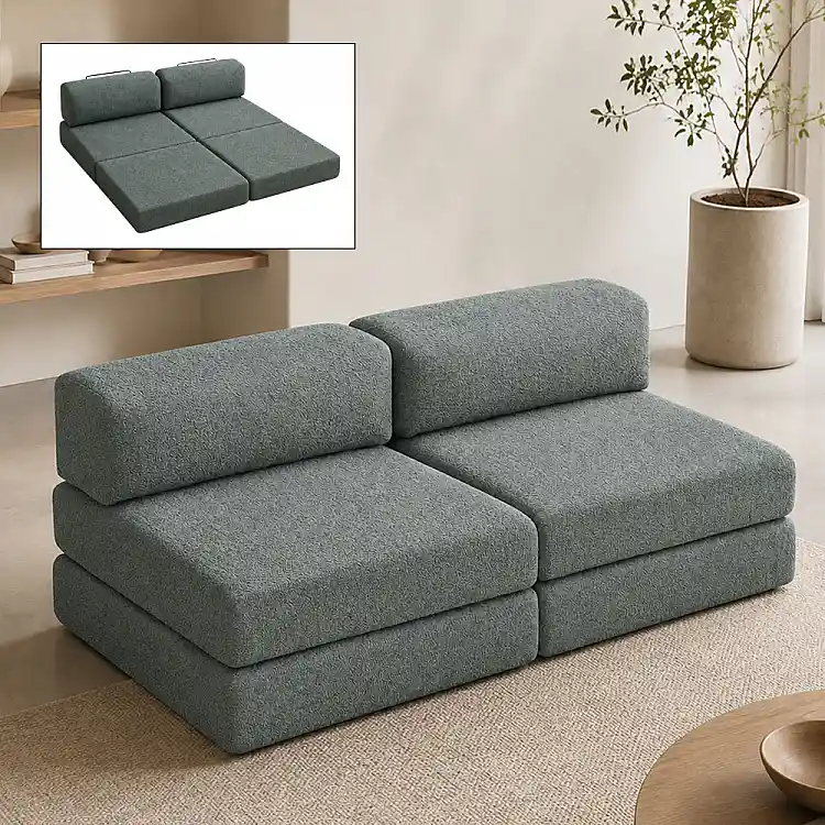 Καναπές - κρεβάτι Comfort Megapap τριθέσιος υφασμάτινος χρώμα μέντα 190x95x75εκ. | GP043-0107,4