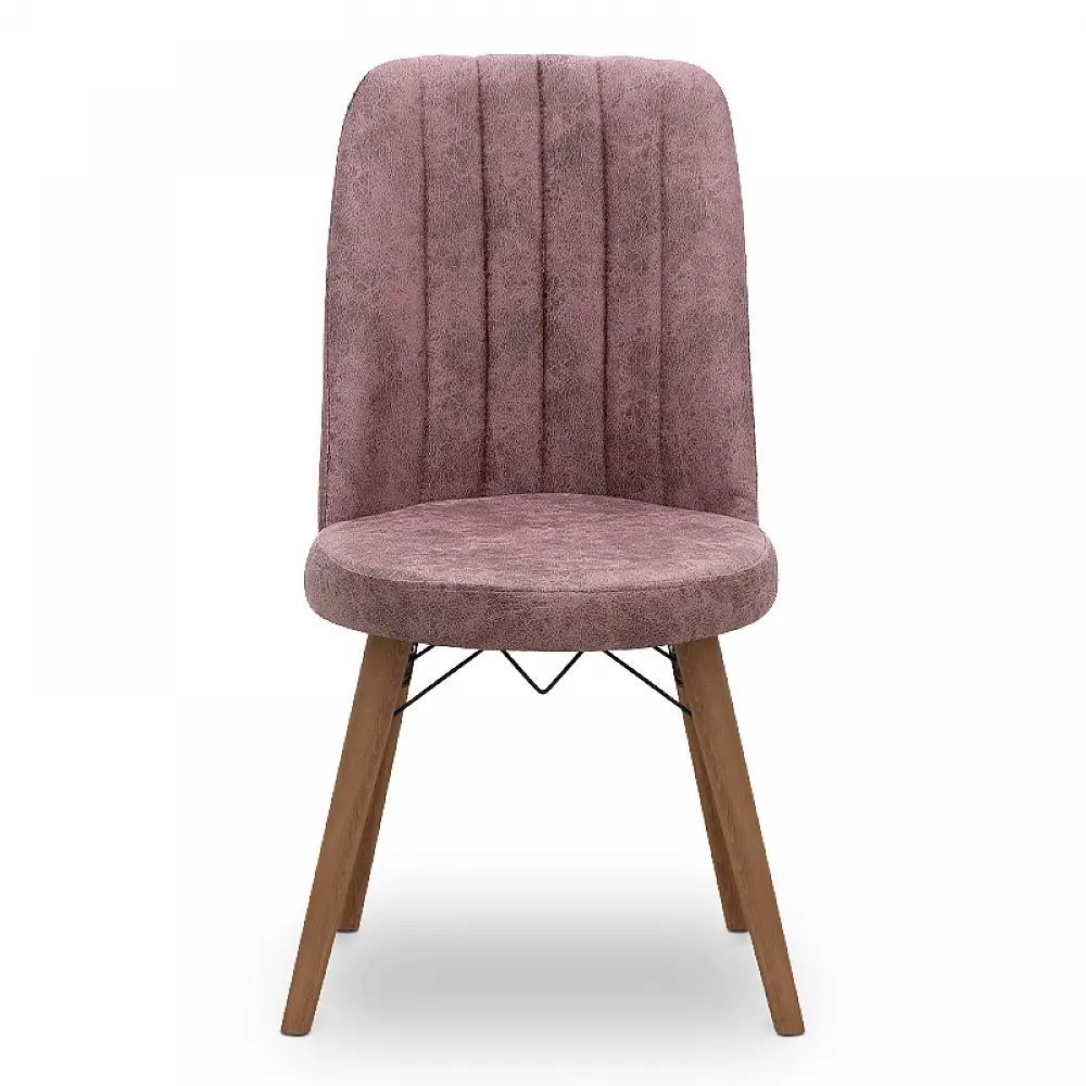 Καρέκλα τραπεζαρίας Alegra Megapap υφασμάτινη χρώμα σάπιο μήλο - καρυδί πόδι 46x44x91εκ. - GP044-0001,7