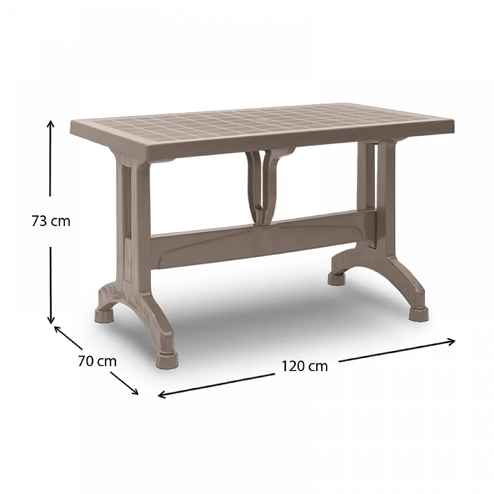 Τραπέζι πολυπροπυλενίου Callan Megapap χρώμα cappuccino 120x70x73εκ. Τραπέζι πολυπροπυλενίου Callan Megapap χρώμα cappuccino 120x70x73εκ.
