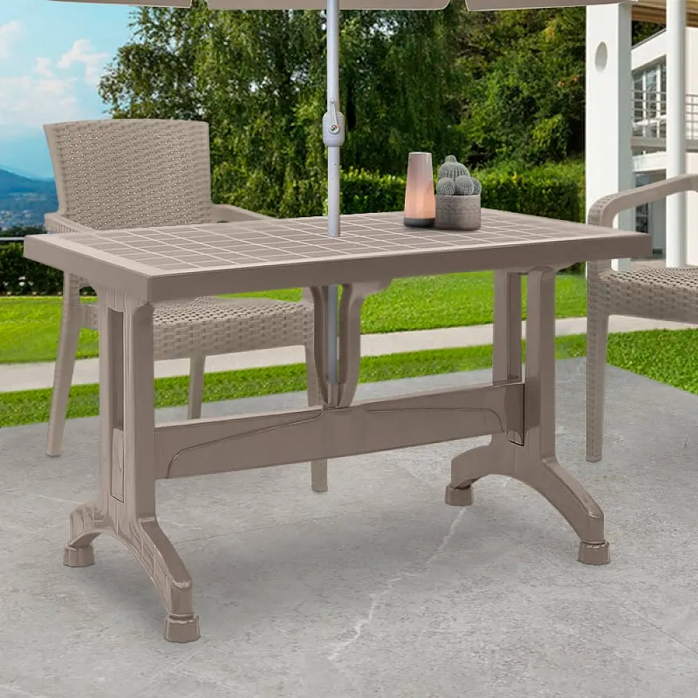 Τραπέζι πολυπροπυλενίου Callan Megapap χρώμα cappuccino 140x80x73εκ. - GP046-0003,2 Τραπέζι πολυπροπυλενίου Callan Megapap χρώμα cappuccino 140x80x73εκ. - GP046-0003,2