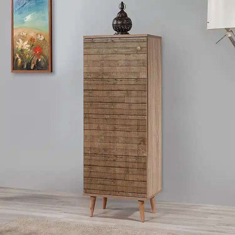 Παπουτσοθήκη - Ντουλάπι Soho Megapap χρώμα sonoma 50x38x135εκ. | GP052-0001,3
