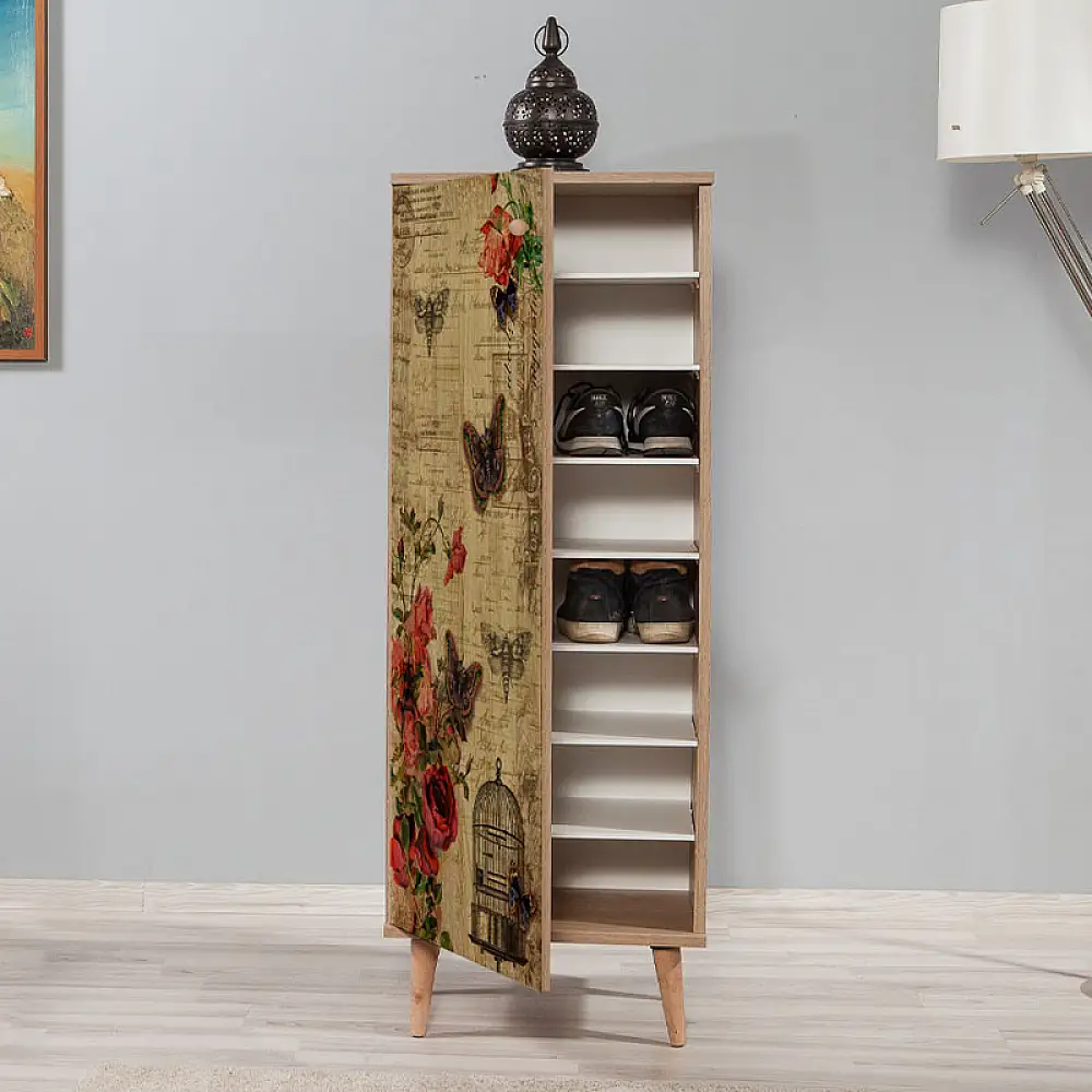 Παπουτσοθήκη - ντουλάπι Soho Megapap χρώμα sonoma 50x38x135εκ. | GP052-0001,5