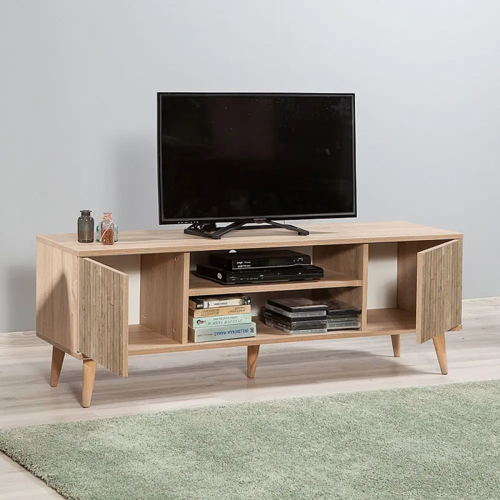 Έπιπλο τηλεόρασης Soho Megapap χρώμα sonoma 140x40x50 εκ. | GP052-0002,3