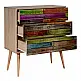 Συρταρτιέρα Soho Megapap από μελαμίνη χρώμα sonoma 80x40x90εκ. - GP052-0003,1