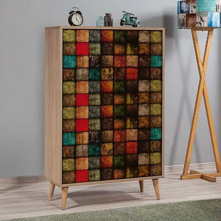 Παπουτσοθήκη - Ντουλάπι Soho Megapap χρώμα sonoma 80x36x127εκ. | GP052-0004,1