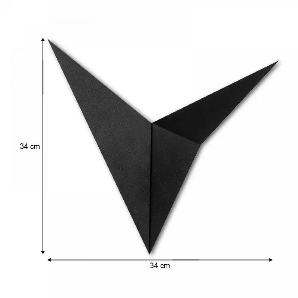 Απλίκα τοίχου Bird Megapap μεταλλική χρώμα μαύρο 34x5x34εκ. | GP052-0106,1