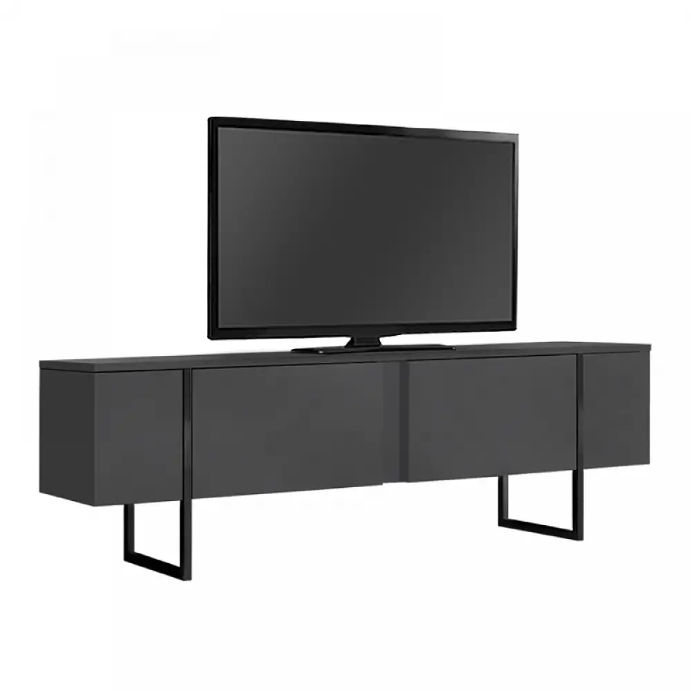 Έπιπλο τηλεόρασης Luxe Megapap χρώμα ανθρακί 180x30x50εκ. | GP052-0117,1