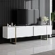 Έπιπλο τηλεόρασης Luxe Megapap χρώμα λευκό - χρυσό 180x30x50εκ. Έπιπλο τηλεόρασης Luxe Megapap χρώμα λευκό - χρυσό 180x30x50εκ.