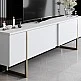 Έπιπλο τηλεόρασης Luxe Megapap χρώμα λευκό - χρυσό 180x30x50εκ. Έπιπλο τηλεόρασης Luxe Megapap χρώμα λευκό - χρυσό 180x30x50εκ.