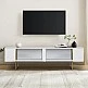 Έπιπλο τηλεόρασης Luxe Megapap χρώμα λευκό - χρυσό 180x30x50εκ. Έπιπλο τηλεόρασης Luxe Megapap χρώμα λευκό - χρυσό 180x30x50εκ.