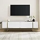 Έπιπλο τηλεόρασης Luxe Megapap χρώμα λευκό - χρυσό 180x30x50εκ. Έπιπλο τηλεόρασης Luxe Megapap χρώμα λευκό - χρυσό 180x30x50εκ.