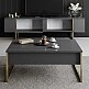Έπιπλο τηλεόρασης Luxe Megapap χρώμα ανθρακί - χρυσό 180x30x50εκ. Έπιπλο τηλεόρασης Luxe Megapap χρώμα ανθρακί - χρυσό 180x30x50εκ.
