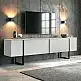 Έπιπλο τηλεόρασης Luxe Megapap χρώμα λευκό - μαύρο 180x30x50εκ. | GP052-0117,7