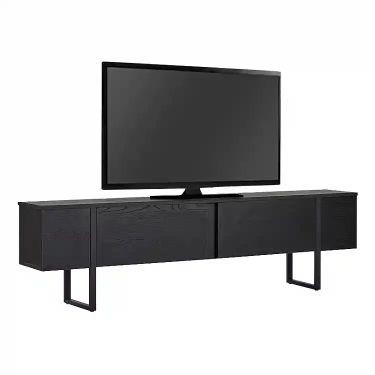 Έπιπλο τηλεόρασης Luxe Megapap χρώμα black wood 180x30x50εκ. | GP052-0117,8