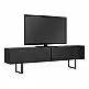 Έπιπλο τηλεόρασης Luxe Megapap χρώμα black wood 180x30x50εκ. | GP052-0117,8