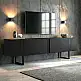 Έπιπλο τηλεόρασης Luxe Megapap χρώμα black wood 180x30x50εκ. | GP052-0117,8