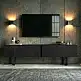 Έπιπλο τηλεόρασης Luxe Megapap χρώμα black wood 180x30x50εκ. | GP052-0117,8