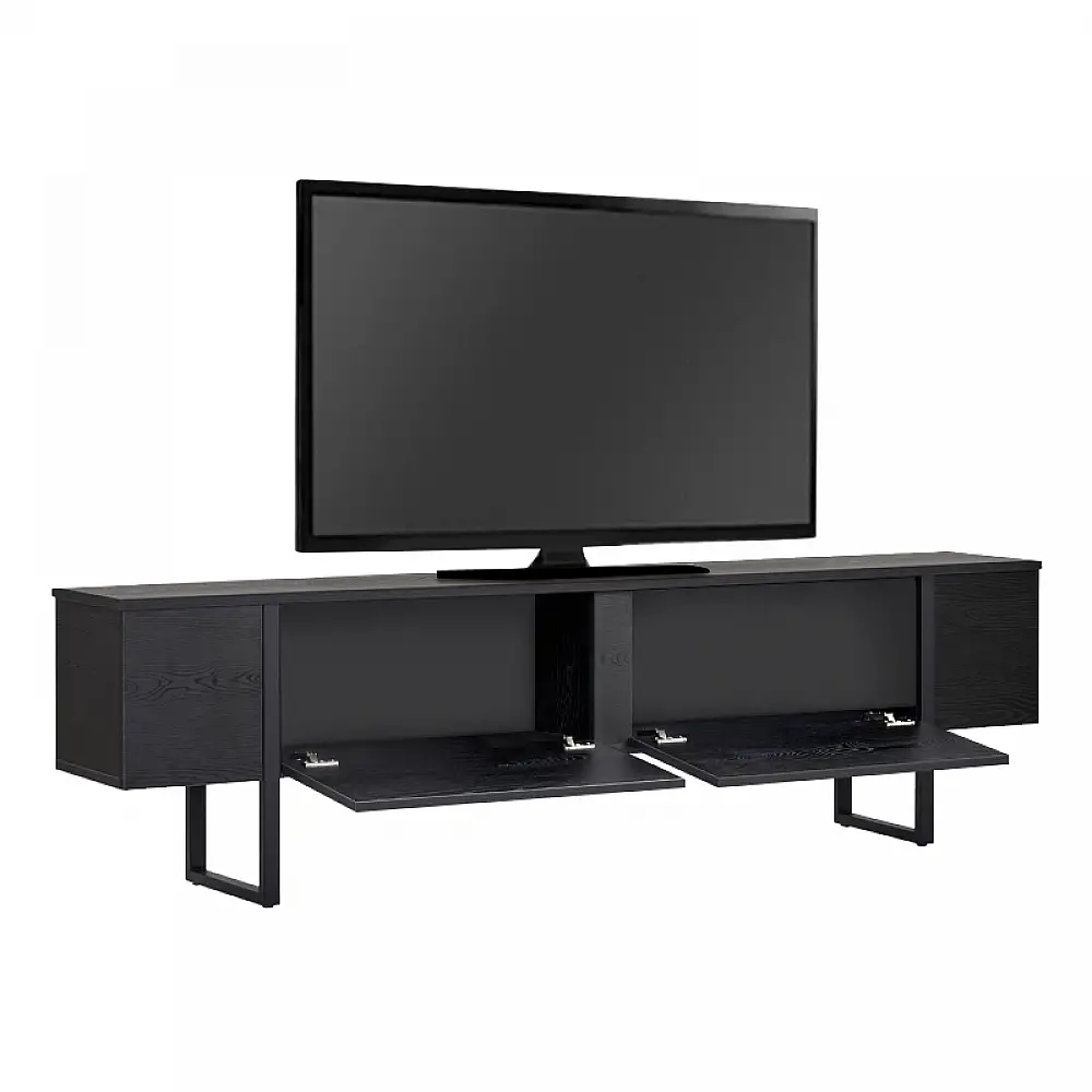 Έπιπλο τηλεόρασης Luxe Megapap χρώμα black wood 180x30x50εκ. | GP052-0117,8