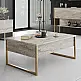 Τραπεζάκι σαλονιού Luxe Megapap χρώμα travertine - χρυσό 90x60x40εκ. Τραπεζάκι σαλονιού Luxe Megapap χρώμα travertine - χρυσό 90x60x40εκ.