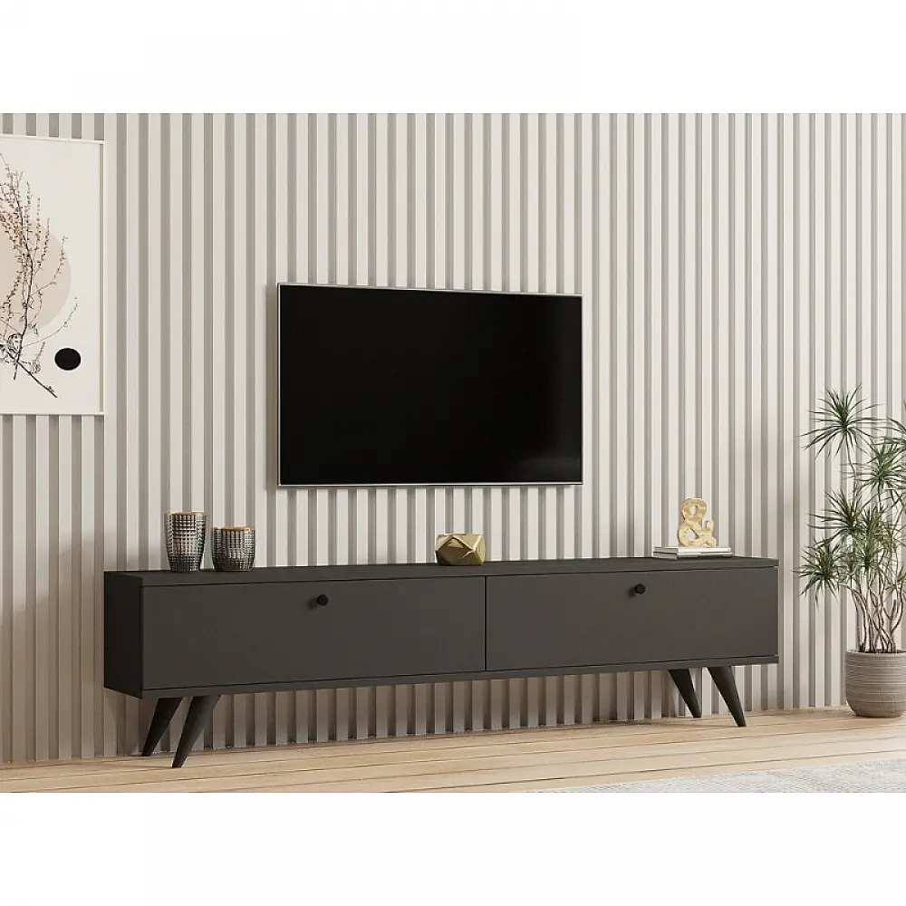 Έπιπλο τηλεόρασης Paris Megapap χρώμα ανθρακί 160x25x35εκ. - GP052-0135,1 Έπιπλο τηλεόρασης Paris Megapap χρώμα ανθρακί 160x25x35εκ. - GP052-0135,1