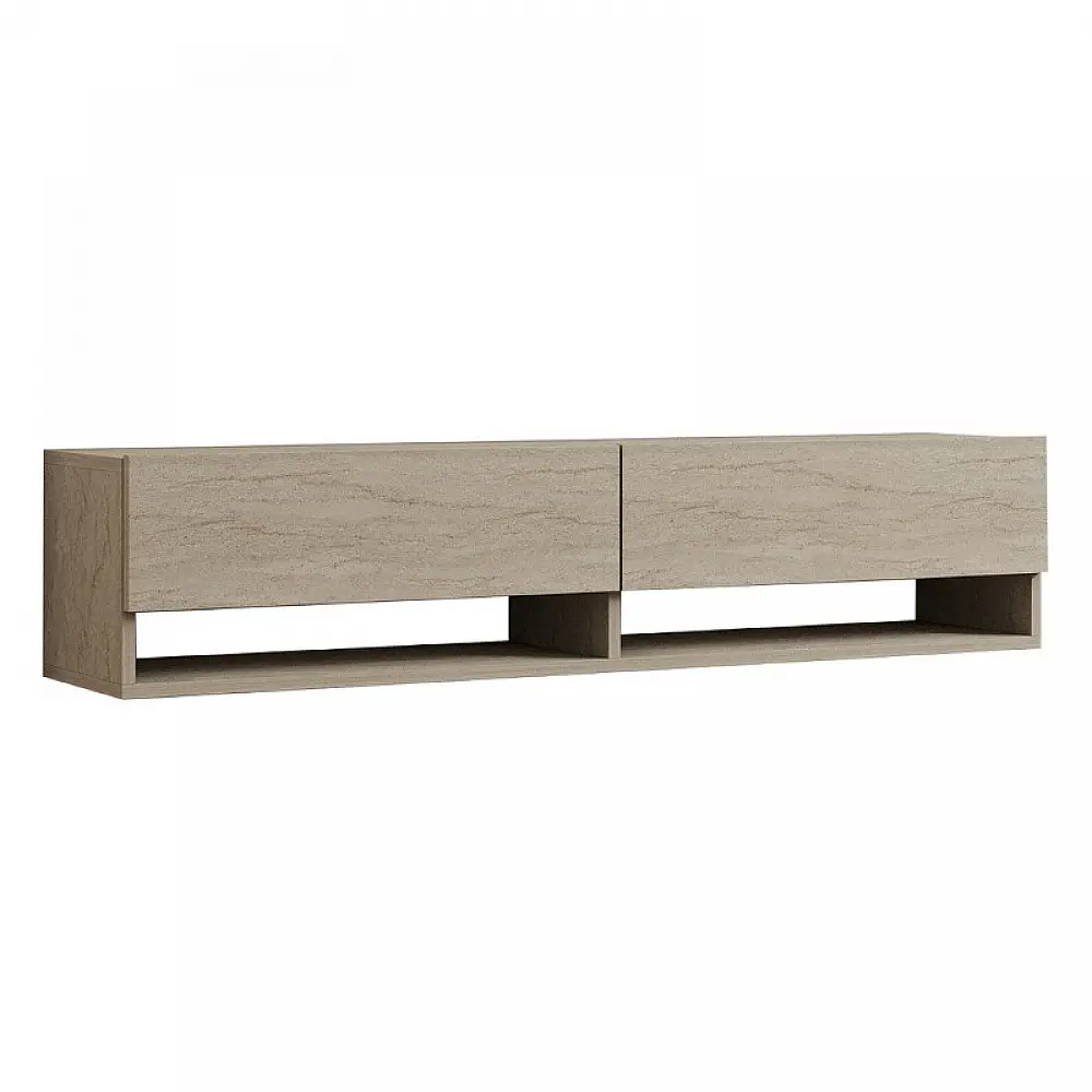Έπιπλο τηλεόρασης επιτοίχιο Arges Megapap χρώμα travertine 140x29,6x30εκ. - GP052-0141,1
