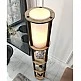 Φωτιστικό δαπέδου Nova Megapap MDF - PVC ύφασμα χρώμα καρυδί - μαύρο 24x25x150εκ.