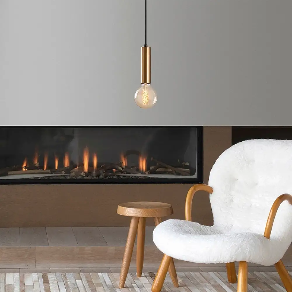 Φωτιστικό οροφής Lizy Megapap E27 μεταλλικό μονόφωτο χρώμα χρυσό vintage Ø4x111εκ. | GP052-0170,1