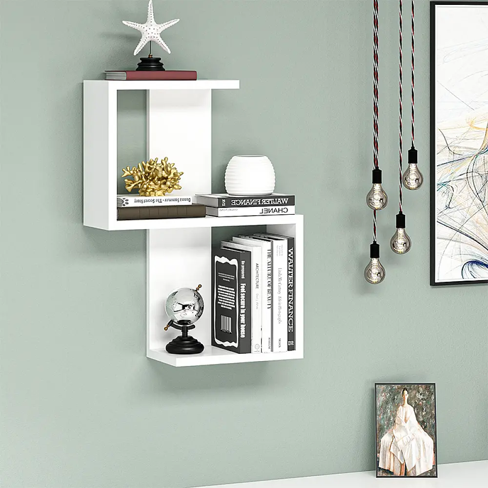 Ραφιέρα τοίχου Octa Megapap χρώμα λευκό 45x16,4x60εκ. - GP052-0211,2