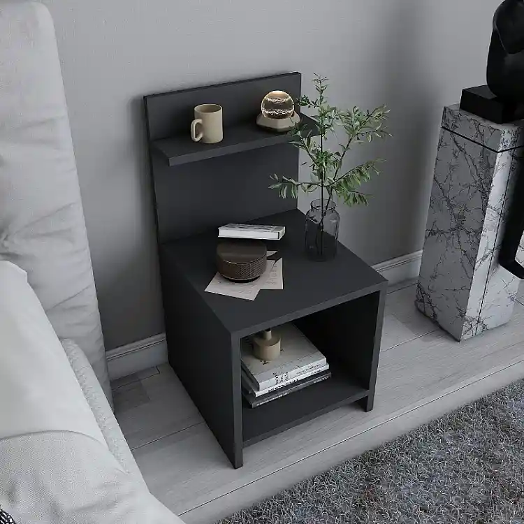 Κομοδίνο Ulman Megapap χρώμα ανθρακί 35x37x72εκ. | GP052-0212,2
