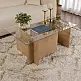 Τραπεζάκι σαλονιού Vetrino Megapap γυάλινο χρώμα honey oak 105x65x40εκ. - GP052-0221,1 Τραπεζάκι σαλονιού Vetrino Megapap γυάλινο χρώμα honey oak 105x65x40εκ. - GP052-0221,1