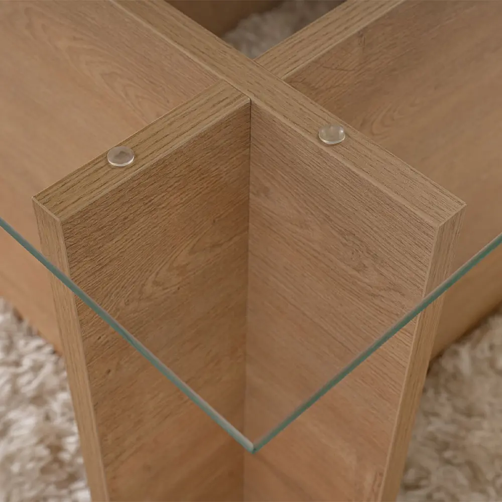 Τραπεζάκι σαλονιού Vetrino Megapap γυάλινο χρώμα honey oak 105x65x40εκ. - GP052-0221,1 Τραπεζάκι σαλονιού Vetrino Megapap γυάλινο χρώμα honey oak 105x65x40εκ. - GP052-0221,1