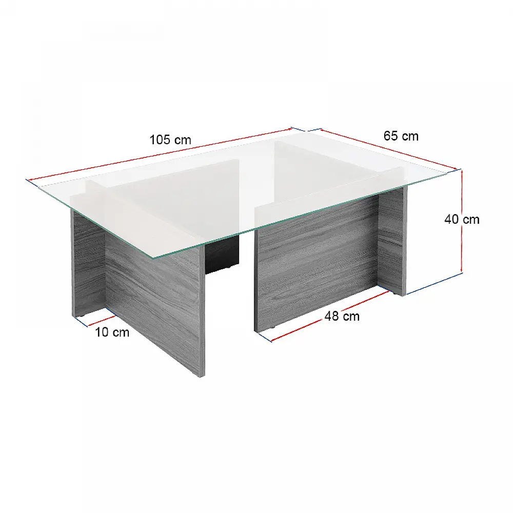 Τραπεζάκι σαλονιού Vetrino Megapap γυάλινο χρώμα travertine 105x65x40εκ. - GP052-0221,2 Τραπεζάκι σαλονιού Vetrino Megapap γυάλινο χρώμα travertine 105x65x40εκ. - GP052-0221,2