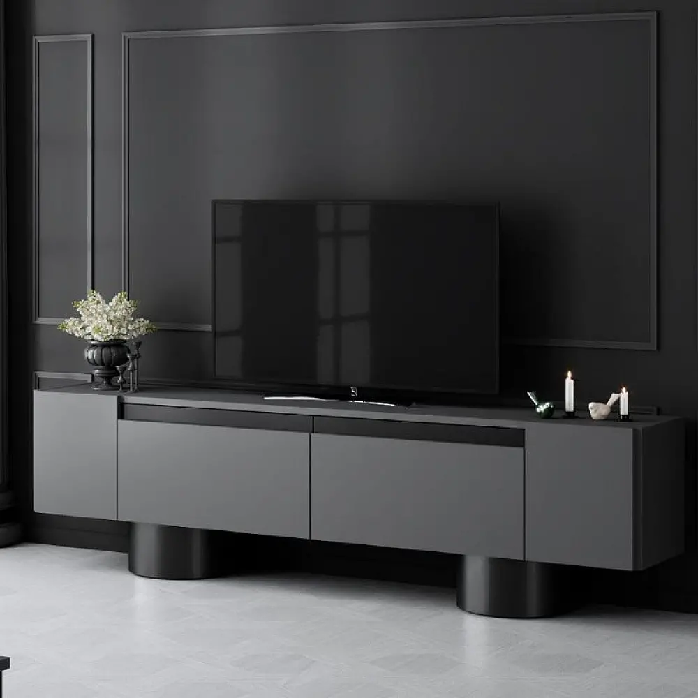 Έπιπλο τηλεόρασης Haven Megapap χρώμα ανθρακί 180x30x50εκ. - GP052-0222,1