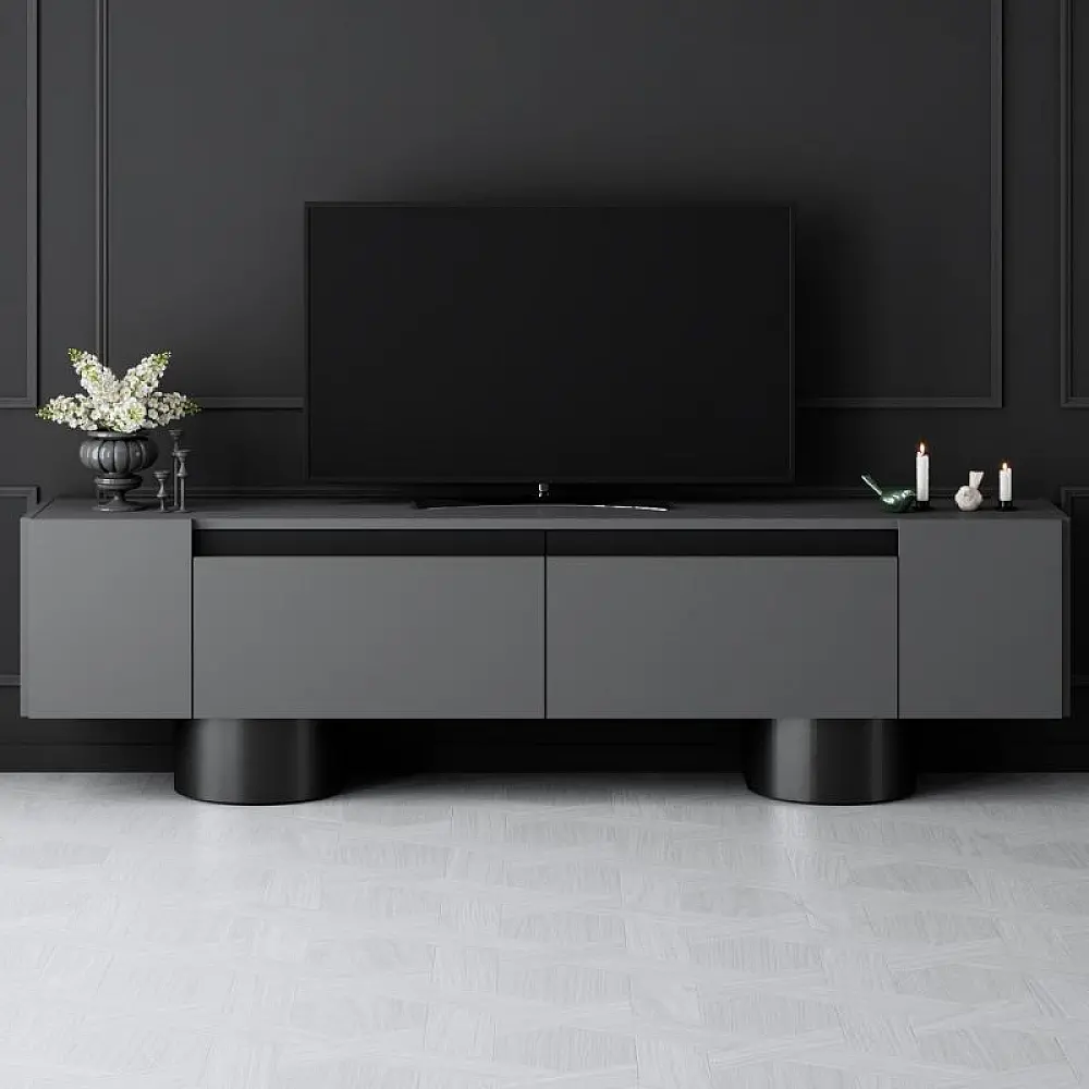 Έπιπλο τηλεόρασης Haven Megapap χρώμα ανθρακί 180x30x50εκ. - GP052-0222,1 Έπιπλο τηλεόρασης Haven Megapap χρώμα ανθρακί 180x30x50εκ. - GP052-0222,1