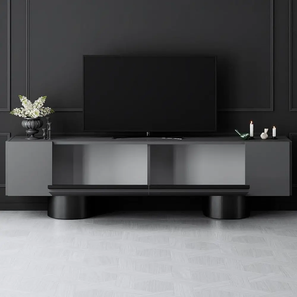 Έπιπλο τηλεόρασης Haven Megapap χρώμα ανθρακί 180x30x50εκ. - GP052-0222,1 Έπιπλο τηλεόρασης Haven Megapap χρώμα ανθρακί 180x30x50εκ. - GP052-0222,1