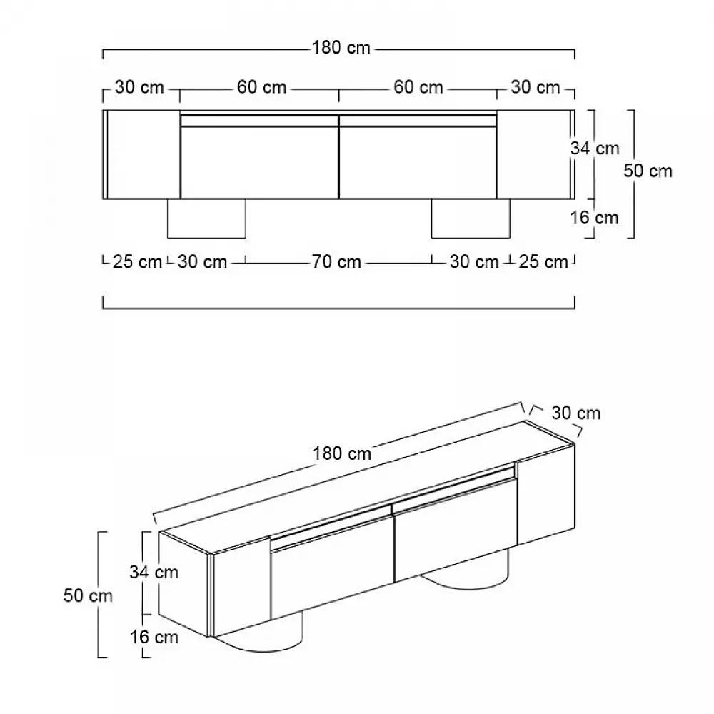 Έπιπλο τηλεόρασης Haven Megapap χρώμα ανθρακί 180x30x50εκ. - GP052-0222,1 Έπιπλο τηλεόρασης Haven Megapap χρώμα ανθρακί 180x30x50εκ. - GP052-0222,1
