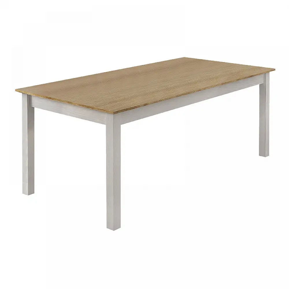 Τραπέζι Fira Megapap χρώμα λευκό - φυσικό οξιάς 180x90x78εκ. | GP052-0224,1
