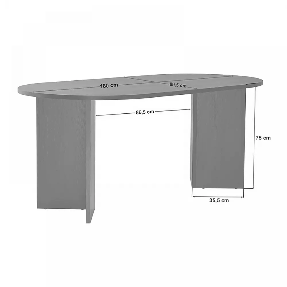 Τραπέζι Sablin Megapap χρώμα λευκό 180x89,5x75εκ. | GP052-0227,4