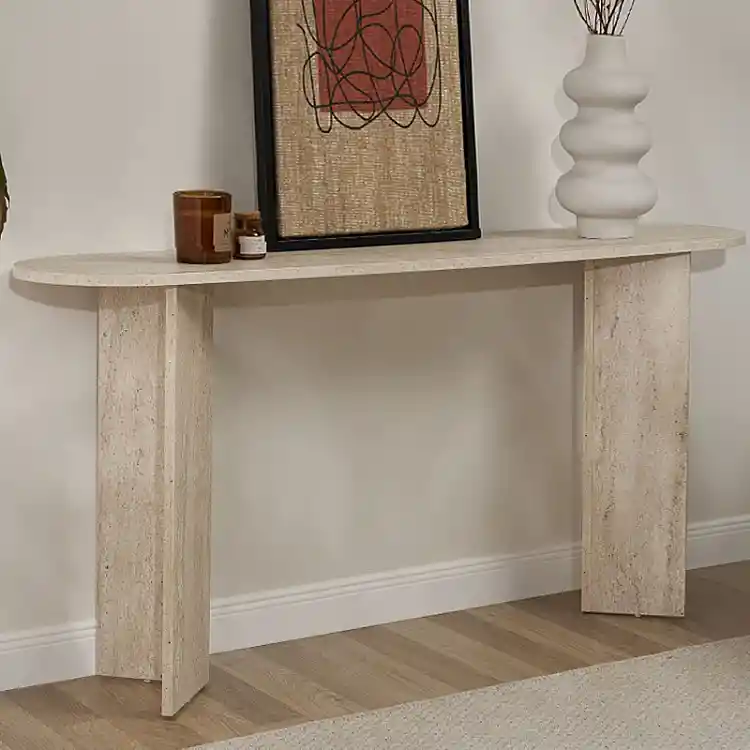 Κονσόλα Sira Megapap χρώμα travertine 150x35x75εκ. | GP052-0228,1