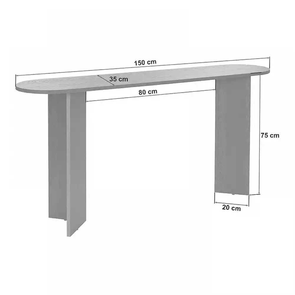 Κονσόλα Sira Megapap χρώμα καρυδί 150x35x75εκ. | GP052-0228,2