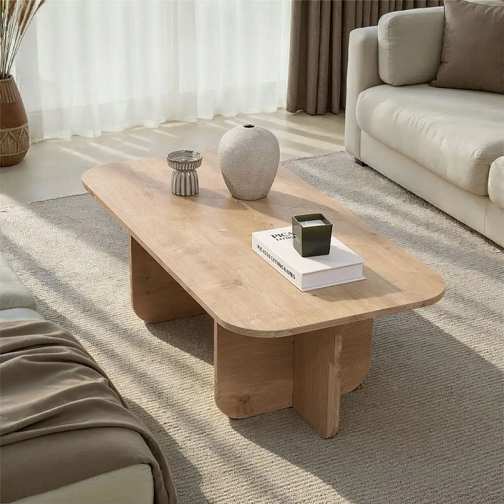 Τραπεζάκι σαλονιού Becaj Megapap χρώμα sapphire oak 120x60x41,4εκ. | GP052-0232,4