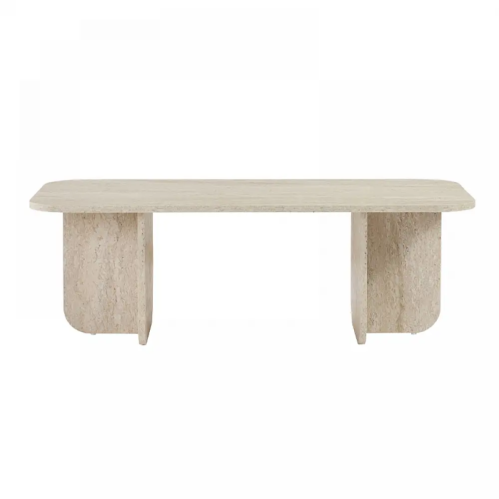 Τραπεζάκι σαλονιού Becaj Megapap χρώμα travertine 120x60x41,4εκ. | GP052-0232,5